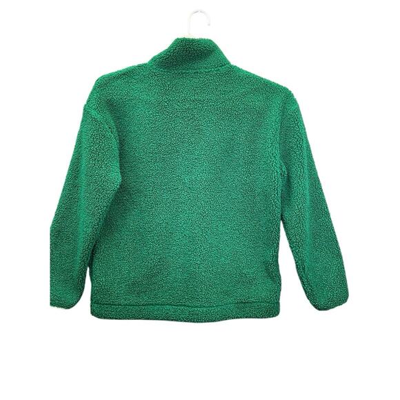 Lilly Pulitzer Sherpa Pullover Cozy Half Zip Pockets Green Size Small - Picture 5 of 14